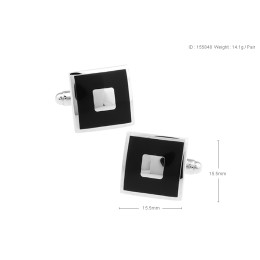 Mansetinööbid - must ruut